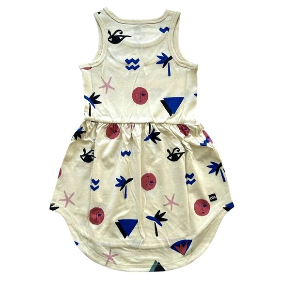 NWT Tea Collection Cream Eye Of Horus Hi-Low Skirted Summer Tank Dress Size 3 - Picture 6 of 7